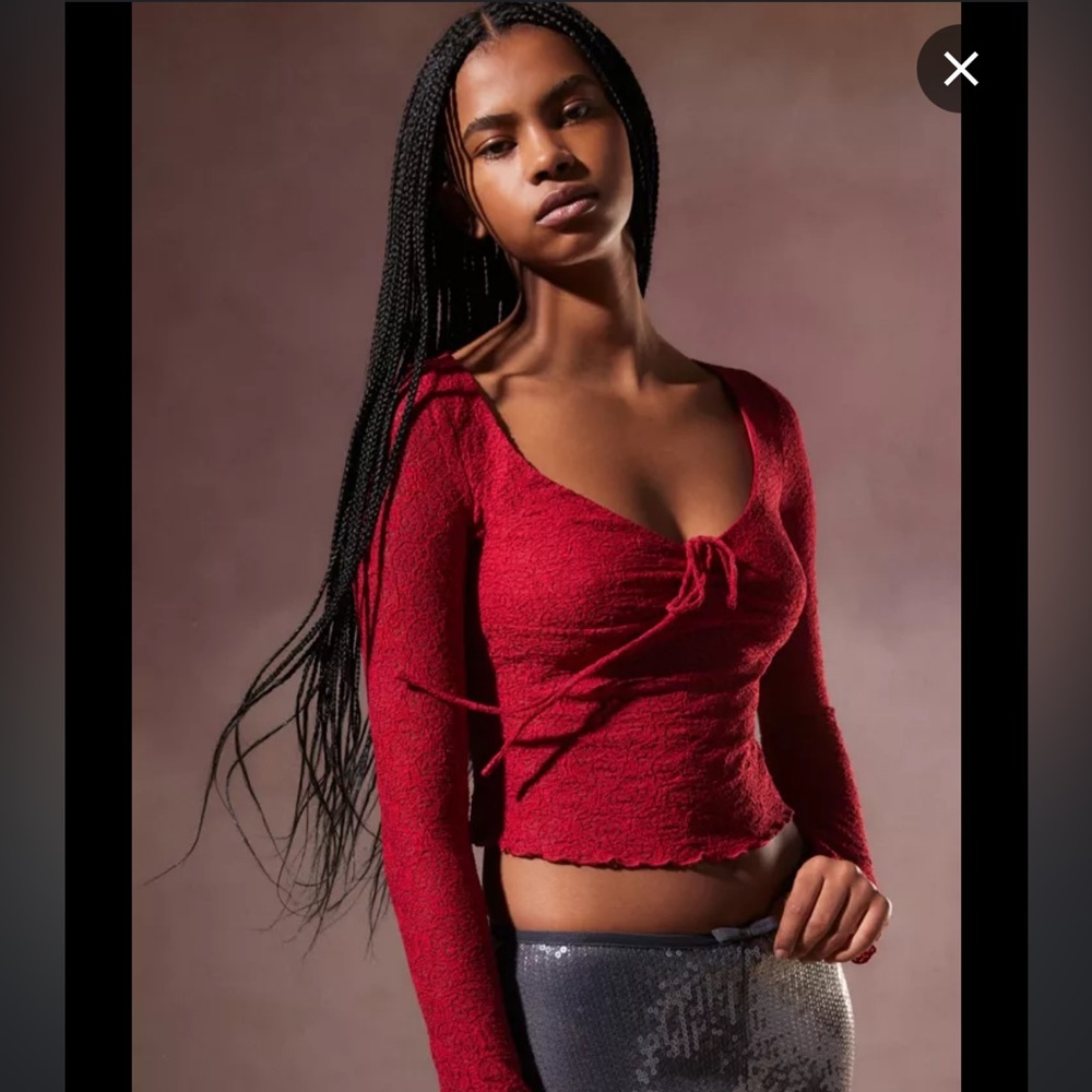 Kimchi Blue red longsleeve top